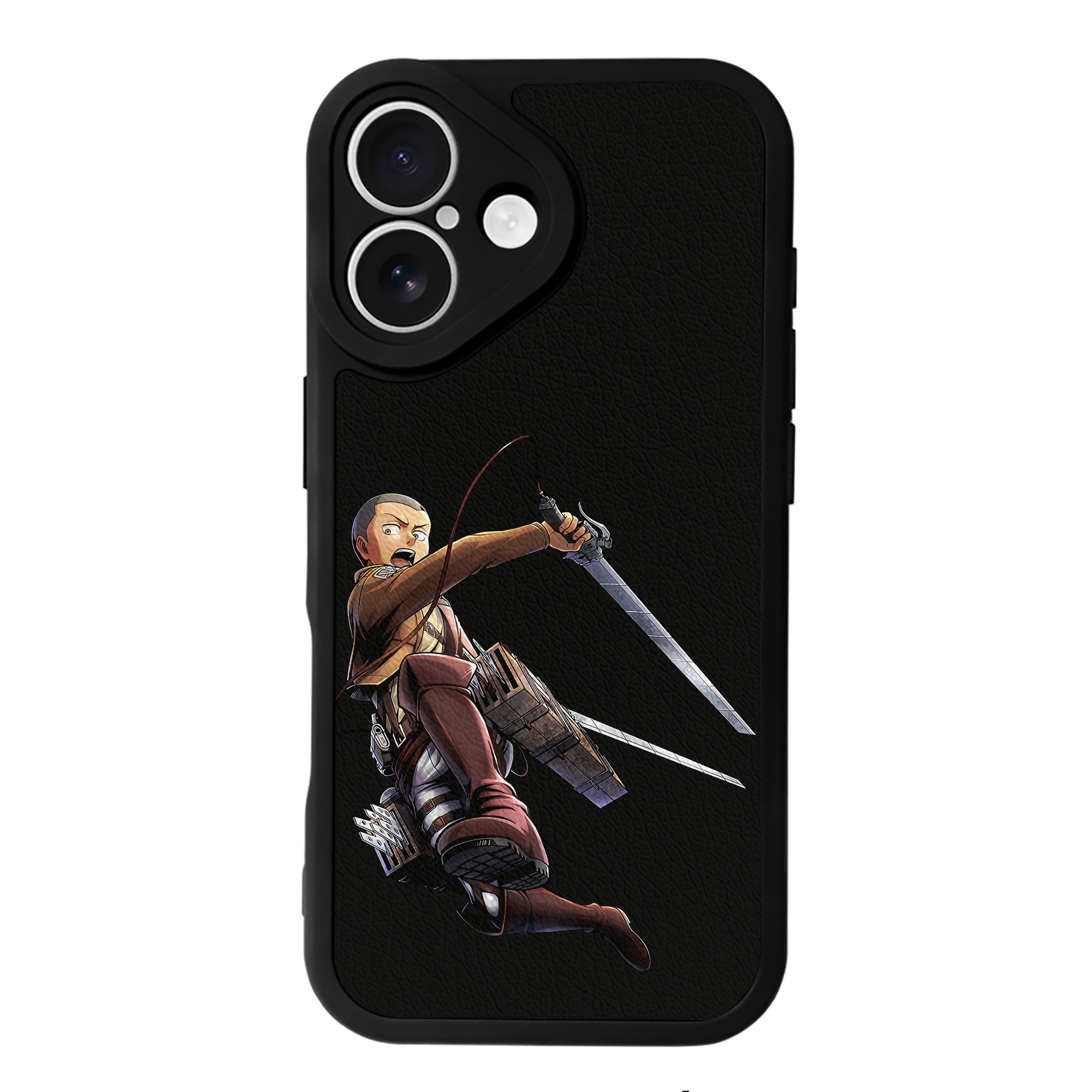 （画像用） 進撃の巨人 コニー·スプリンガー Attack on Titan Connie Springer 【iPhone 16シリーズ対応】シリコンスマホケース（レザー調） 材質：シリコン